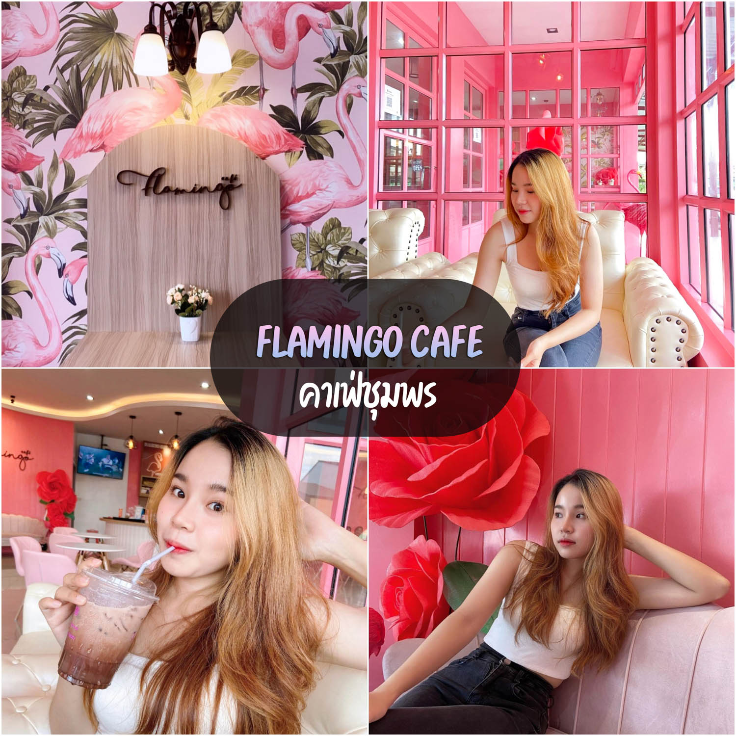 Flamingo cafe chumporn คาเฟ่ชุมพรสไตล์หวานๆ สีชมพู เก๋ๆชิคคูลๆไม่เหมือนใคร